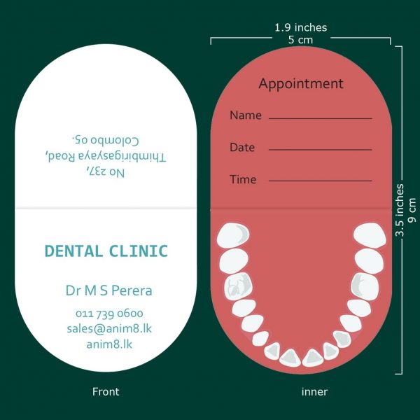 Dentist's Foldable Visiting Card - Set of 100 - Image 3