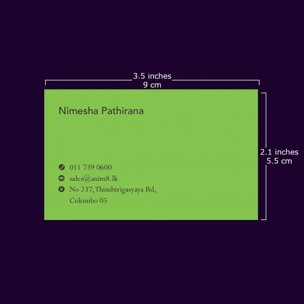Green Vege Store Visiting Card - Set of 100 - Image 2