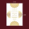 White & Gold Muslim Wedding Card - Set of 10 - Image 2