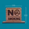 Wooden Tabletop "No Smoking" Sign - Image 2