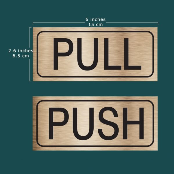 Metallic Push and Pull Door Stickers - Image 2