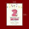 Single Sided Birthday Invitation Card - Set of 10 - Image 4
