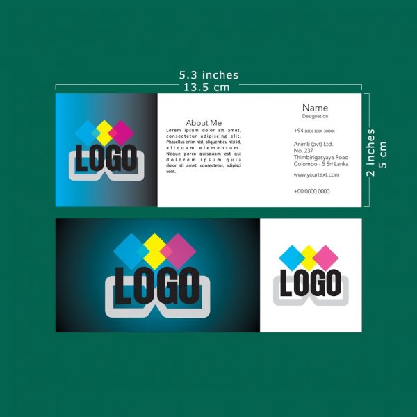 Double Sided Foldable Visiting Cards - Set of 15 - Image 2