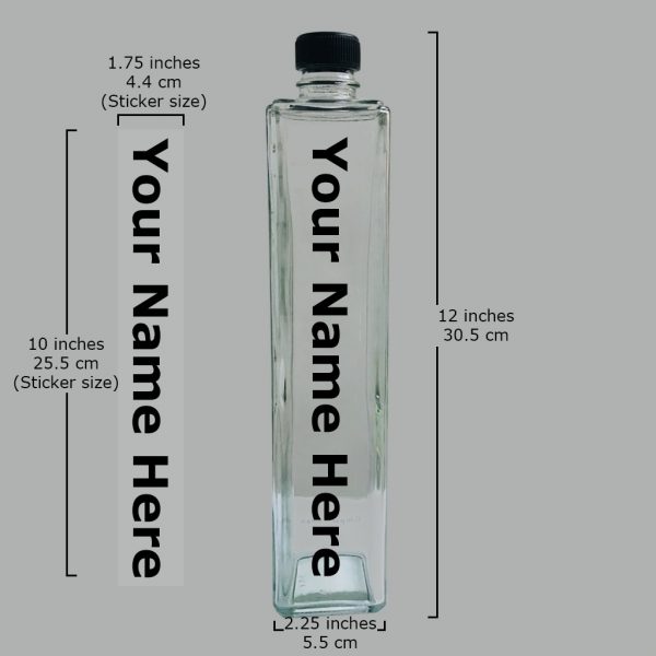 Glass Water Tracker Bottle - Image 2