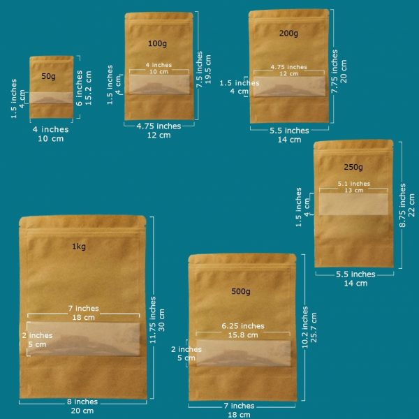 Paper Ziplock Bags with Transparent Window - Set of 10 - Image 4