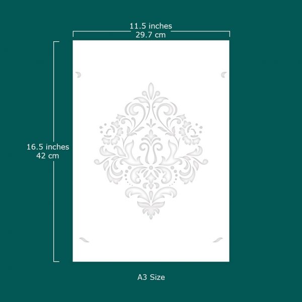Damask Designed Painting Stencil - Image 3