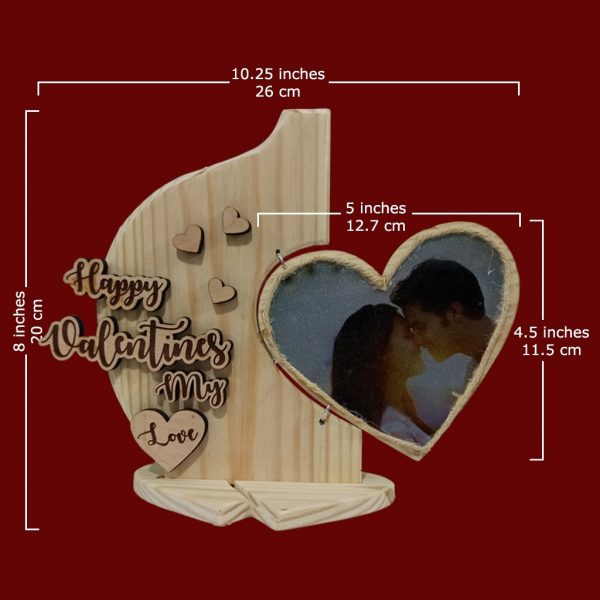 Metal Heart on Wooden Holder - Image 2