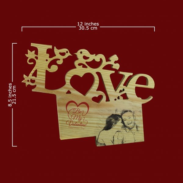 Wooden "Love" with Photoprint - Image 2