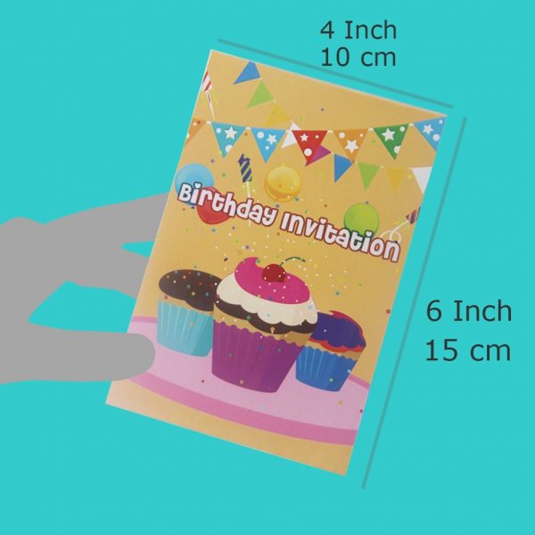 Double Sided Birthday Invitation Card - Set of 10 - Image 2