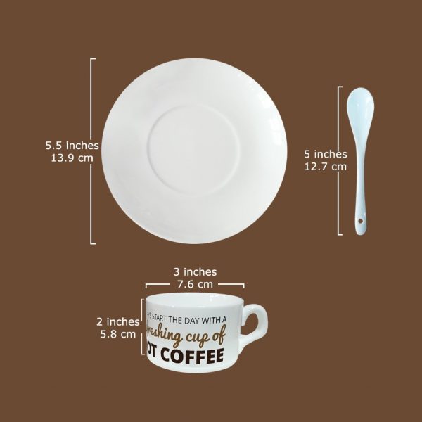 Tea Cup n Saucer with Spoon - Image 4