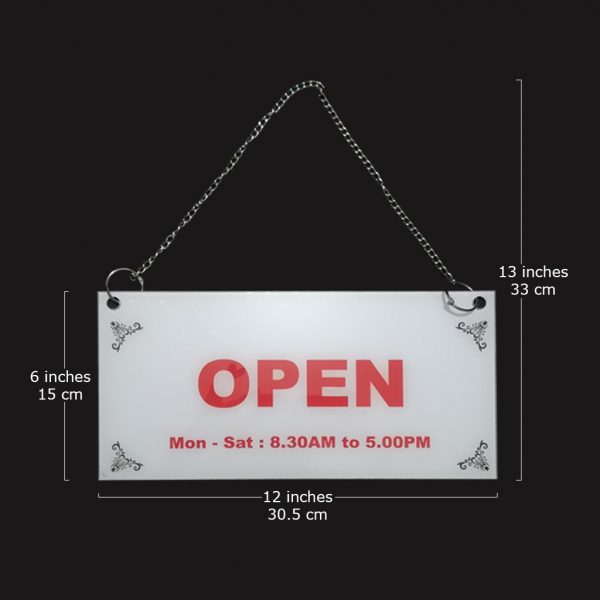 Plastic Open & Closed Sign - Image 3