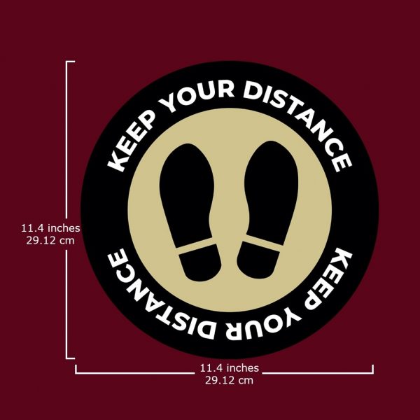 Shoe Print Round Office Floor Sticker - Image 2