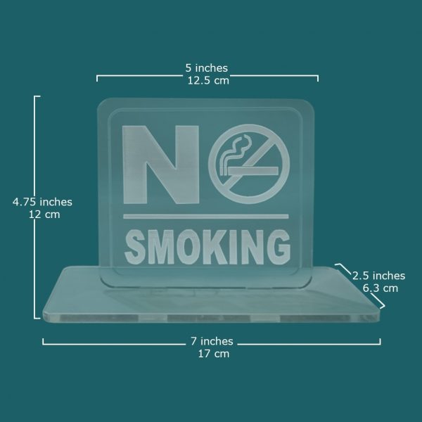 Transparent Plastic "No Smoking" Sign - Image 2