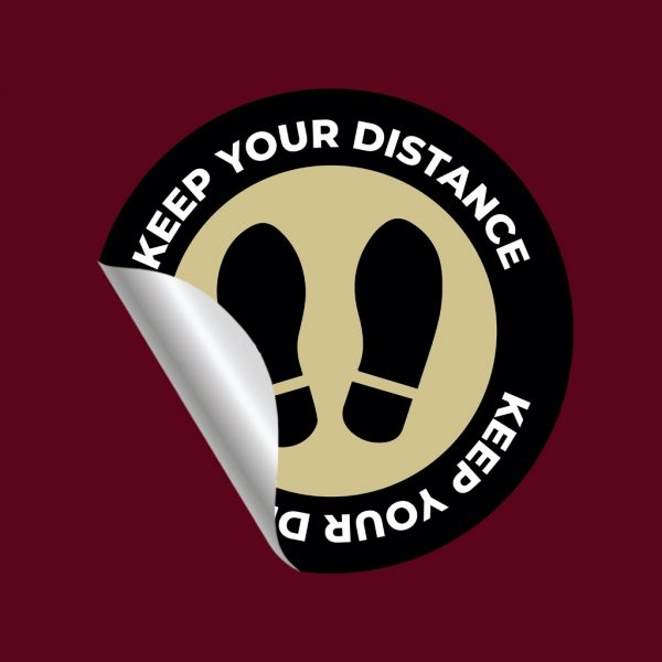 Shoe Print Round Office Floor Sticker - Image 3