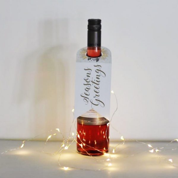 Christmas Wine Bottle Tags with Metallic Prints - Image 3