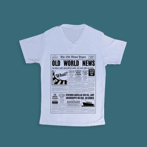Newspaper Print T-shirt - Image 3