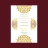 White & Gold Muslim Wedding Card - Set of 10 - Image 3
