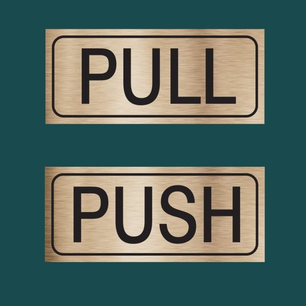 Metallic Push and Pull Door Stickers - Image 3