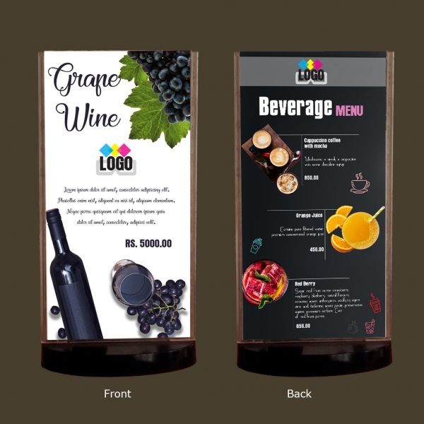 Transparent Plastic Menu Slide-In Stand - Image 3
