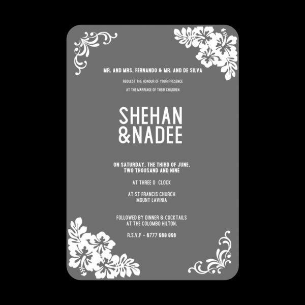 Clear Acrylic Wedding Card - Image 3