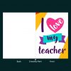 Heart Themed Teacher's Day Card - Image 3