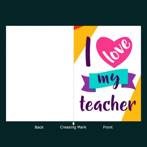 Heart Themed Teacher's Day Card - Image 3