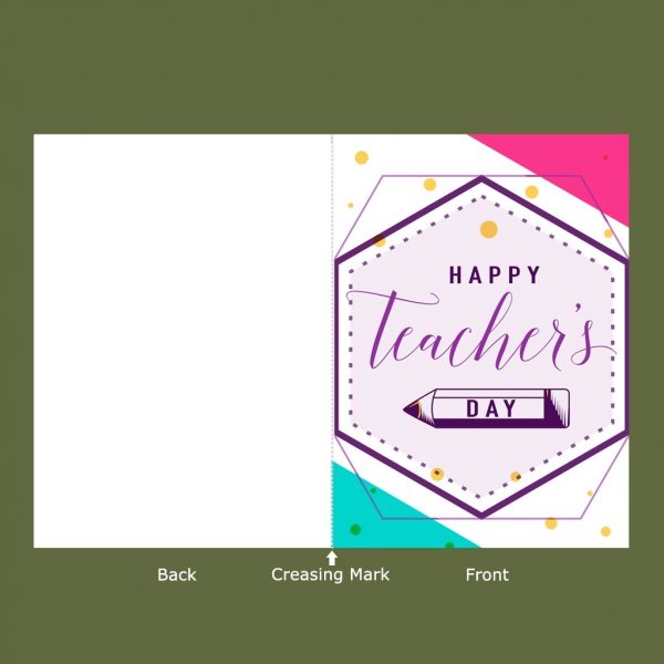 Geometrical Teacher's Day Card - Image 2