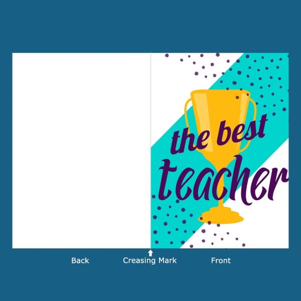 Trophy Themed Teacher's Day Card - Image 2