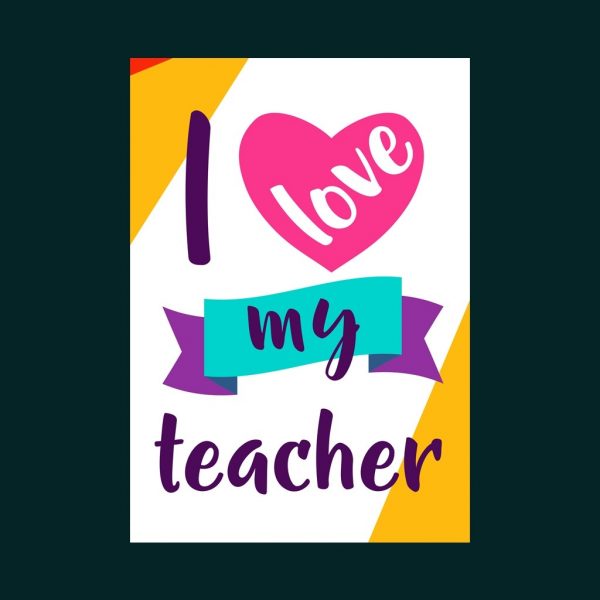 Heart Themed Teacher's Day Card - Image 2