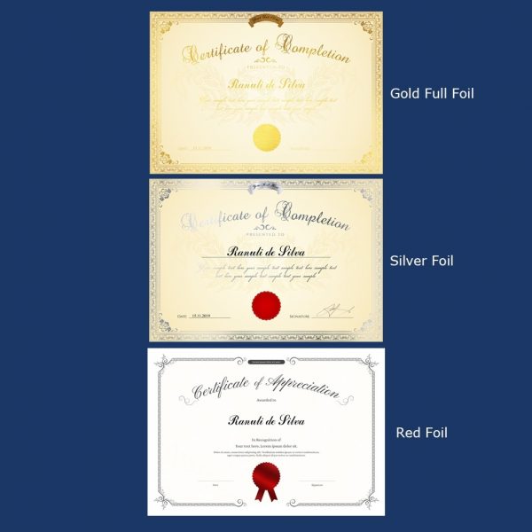 Foiled Certificates - Set of 02 - Image 3