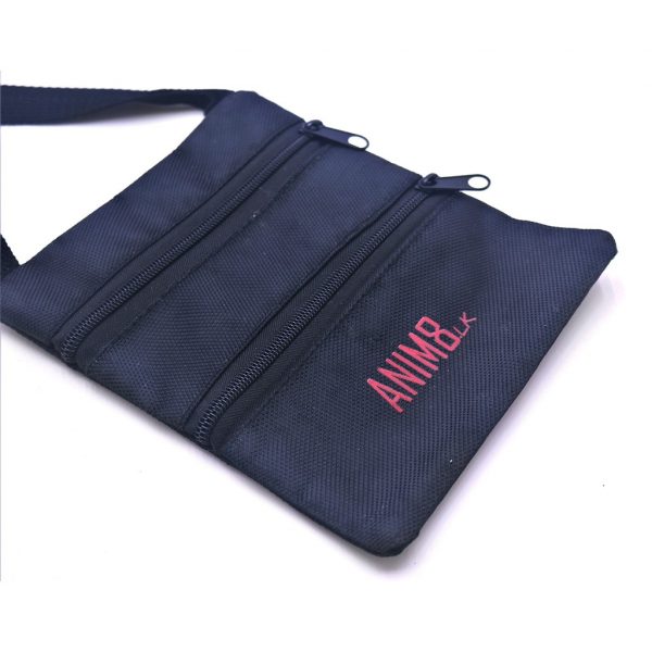 Black Fabric Cross Body Bag - Image 2