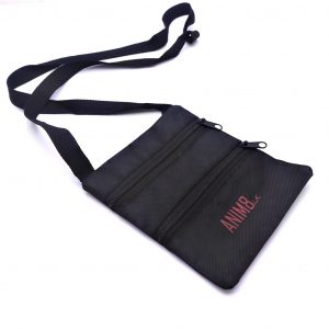 Black Fabric Cross Body Bag