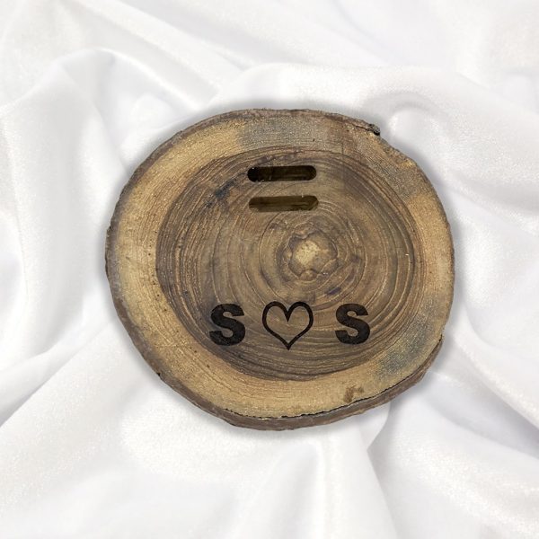 Mini Log Couple Ring Holder - Image 2