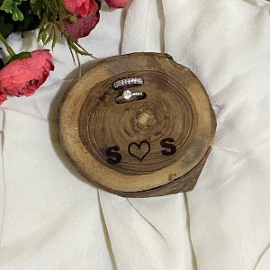 Mini Log Couple Ring Holder