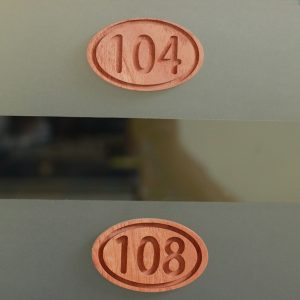 Carved Wooden Hotel Room Numbers