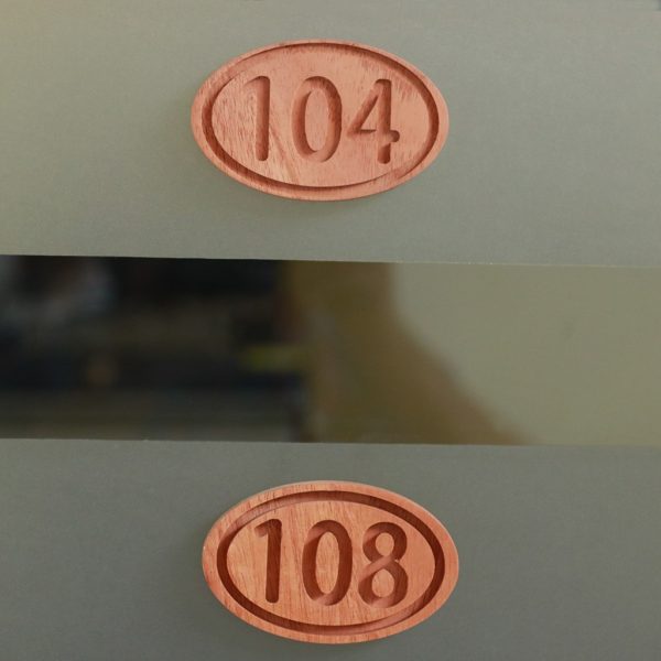 Carved Wooden Hotel Room Numbers