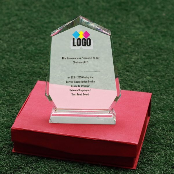 Diamond Point Crystal Trophy
