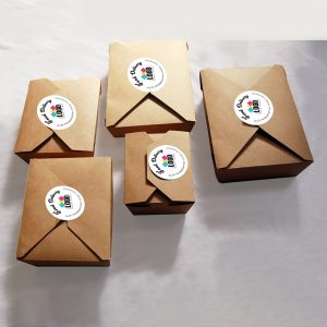 Craft Board Food Takeout Boxes - Set of 05