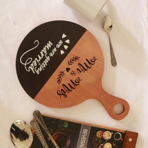 Round Mahogany Serving Board