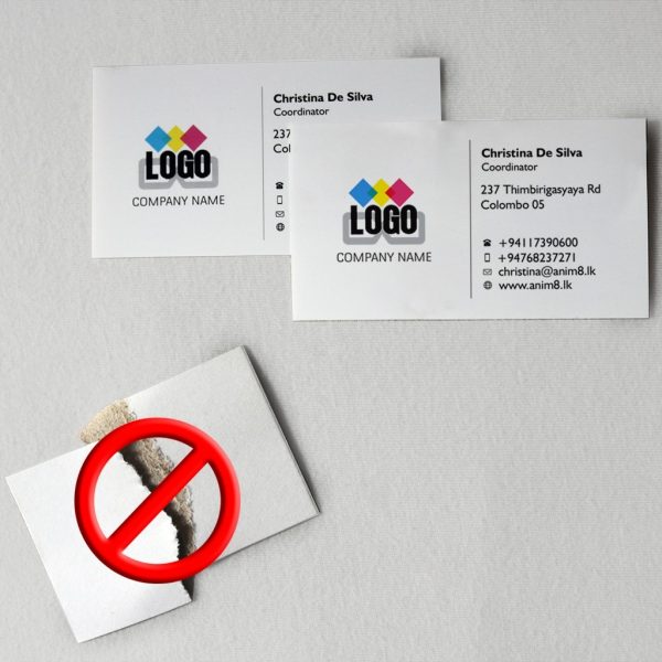 Single Sided Plastic Visiting Cards - Set of 100 - Image 2