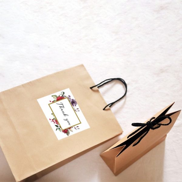 Brown Craft Paper Carrying Bag - Set of 04 - Image 3
