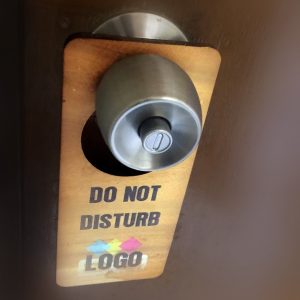 Printed "Do Not Disturb" Wooden Door Hanger