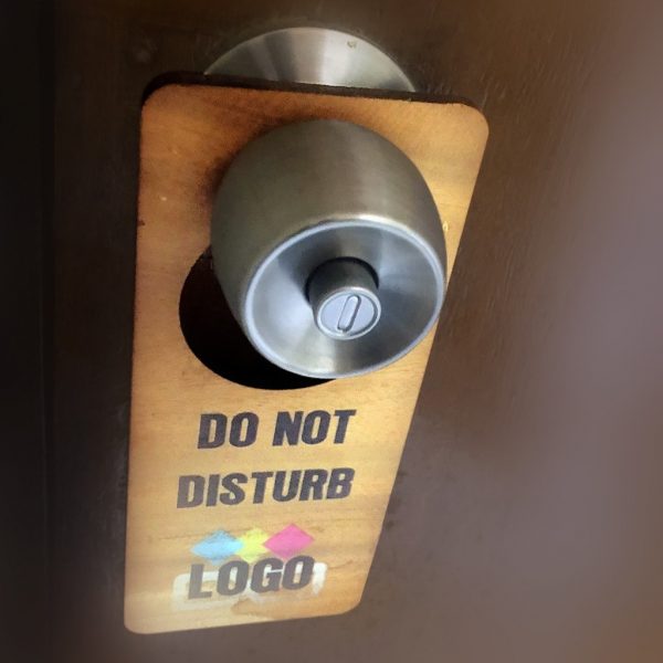 Printed "Do Not Disturb" Wooden Door Hanger
