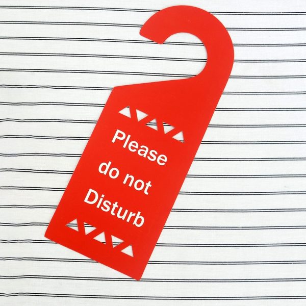 Plastic Film Do Not Disturb Door Hanger - Set of 04