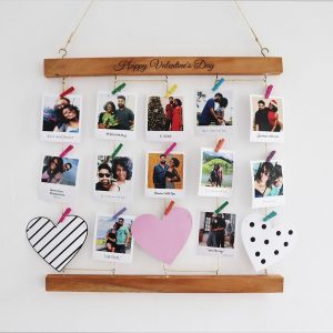 Picture Clippings Collage on Wooden Bars