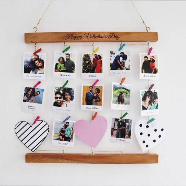 Picture Clippings Collage on Wooden Bars