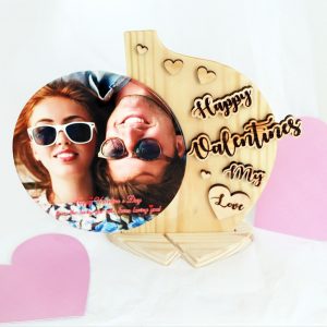 Valentine's Day Wooden & Ceramic Plaque
