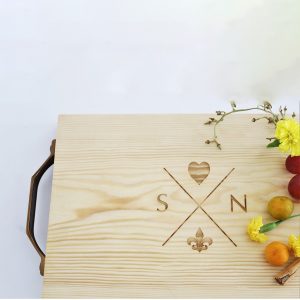 Monogram Etched Charcuterie Board