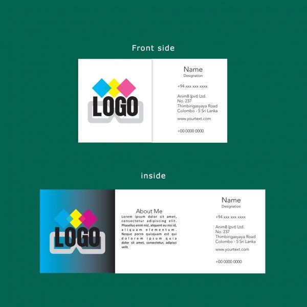 Double Sided Foldable Visiting Cards - Set of 15 - Image 4