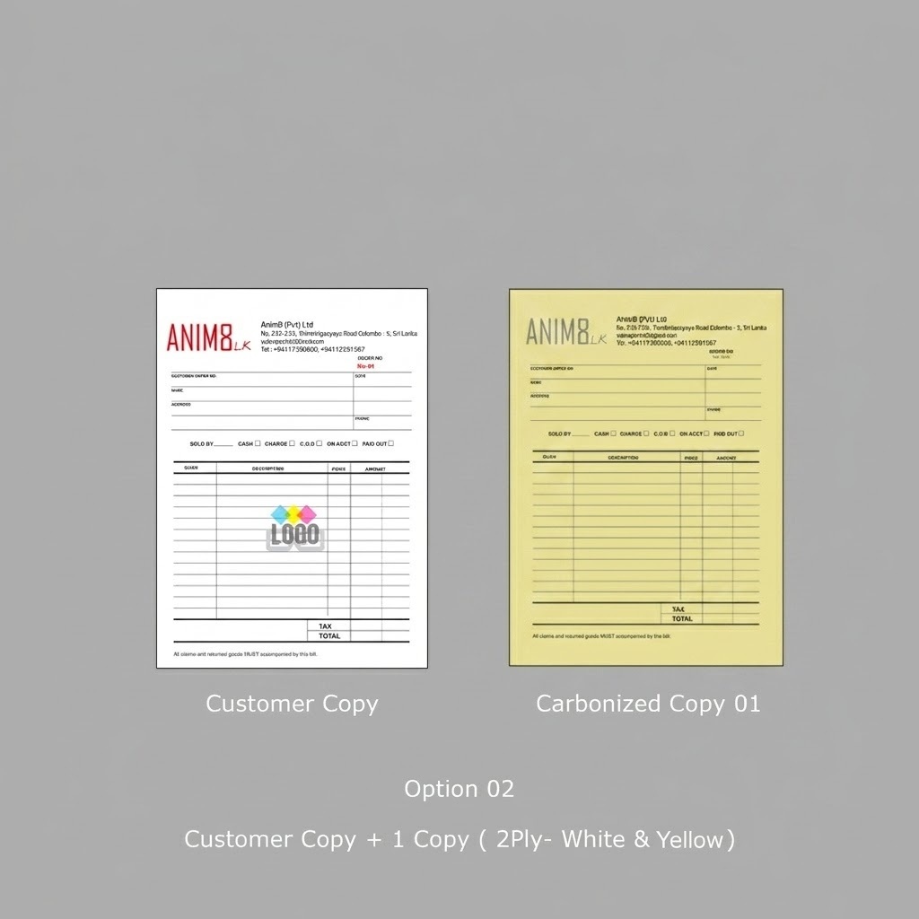 A5 Invoice Book - Black Print - Set of 02 - Image 3